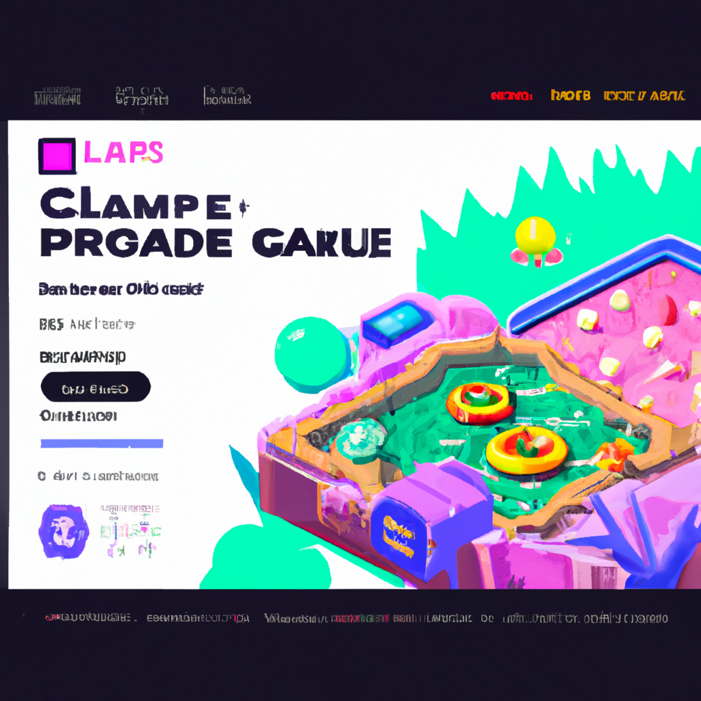 Gallery card showing modular level editor and colorful HUD mockups