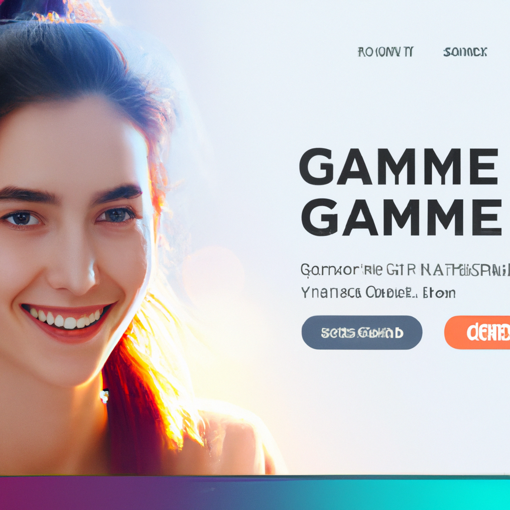 Portrait of a player smiling with a game overlay; testimonial visual